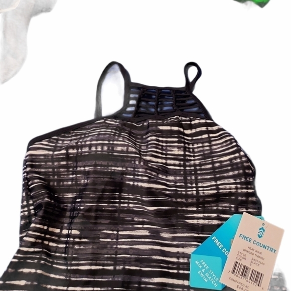 Free country high nwt neck braided tankini top - Picture 7 of 11